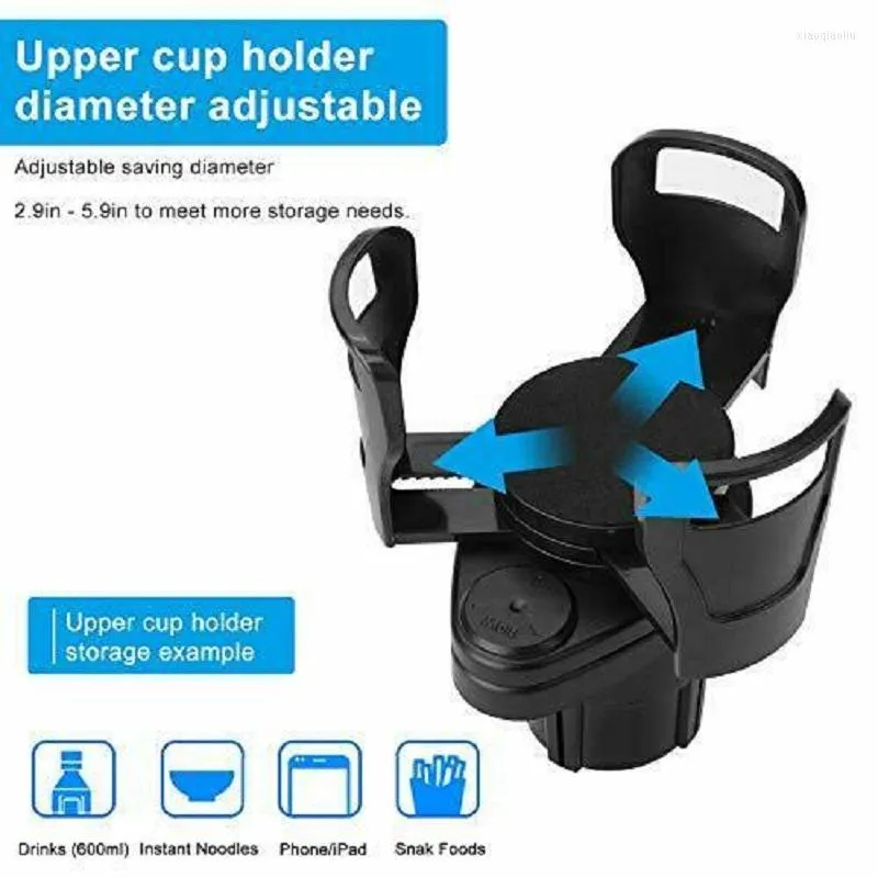 Drink Holder 2 In 1 Car Cup Expander Adapter Universal Dual Cups Mount Extender Unique Design Bottle Auto Interior Accessories