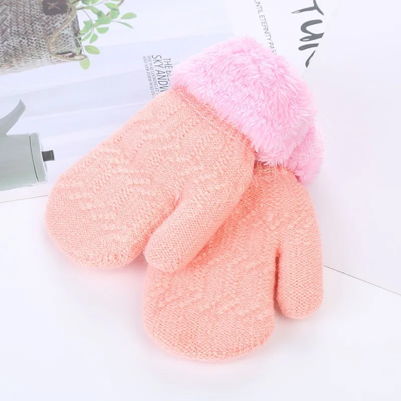 Bébé garçons filles hiver tricoté gants chaud doux corde plein doigt mitaines gants pour nouveau-né enfant en bas âge enfants accessoires 0-3 ans