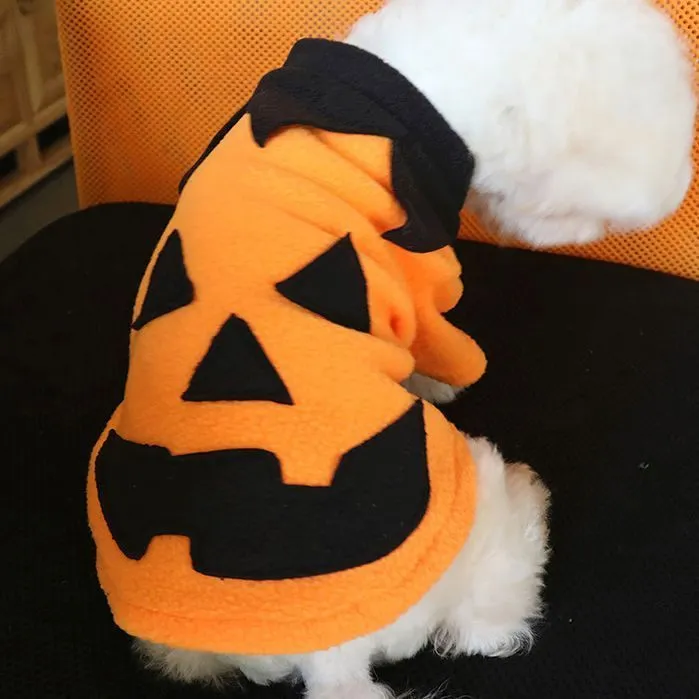 Chien Vêtements Halloween Pet Transformation Citrouille Animaux Costume Chihuahua Doges Vêtements pour Petits Chiens Chiot Chat Polaire Automne Vêtements