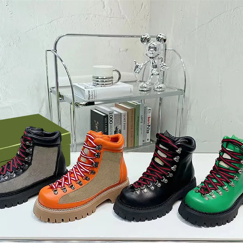 Luxury Women Men Martens High End Ankle Boots Cowhide Couples Co