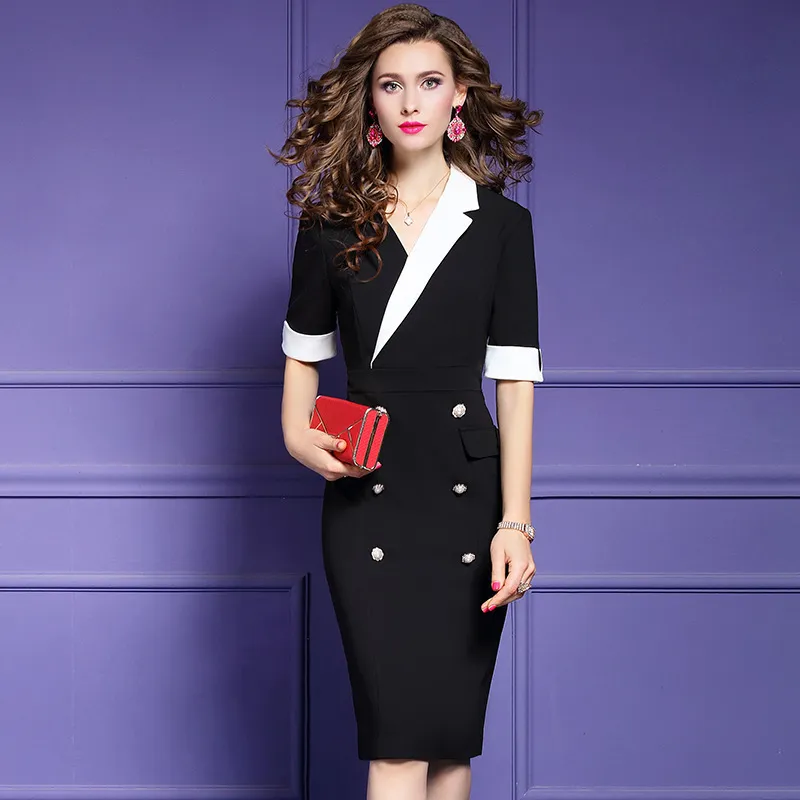 Chic Work Dresses: Elegant Womens Office Dress Versatile For