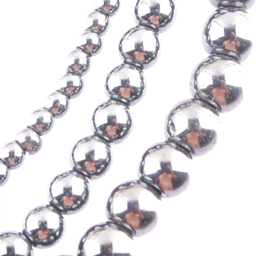 Mat￩riaux magn￩tiques noirs sans mat￩riaux magn￩tiques en pierre d'h￩matite Perles ￠ billes rondes 2 3 4 mm pour les bijoux de bricolage Collier Brac MJFashion Dhxvo