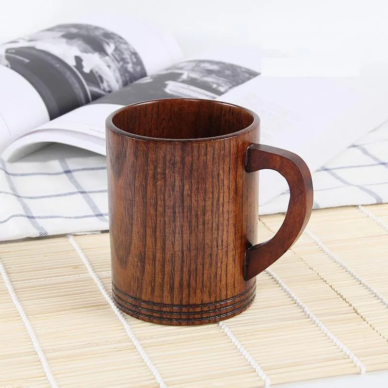 Wooden Cups Handmade Natural Spruce Drinking Wood Cups Beer Coffee Mugs  Milk Water Teacup Kitchen Bar