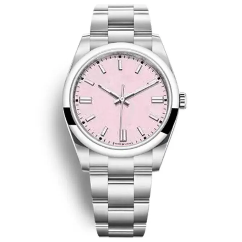 Hochwertige Herrenuhren für Damen, Rot, Rosa, 2813, automatisches mechanisches Uhrwerk, 41 mm, Edelstahl, Sport-Armbanduhr, modische Freizeituhr, Party-Geschenke, Montre De Luxe