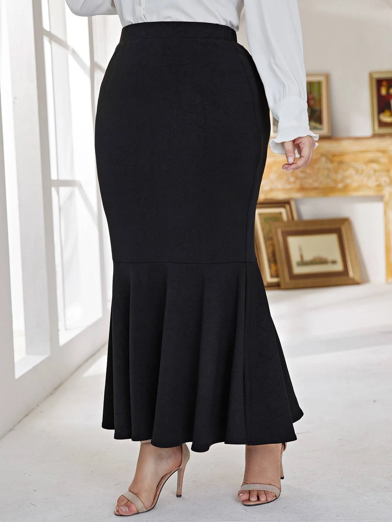 Chic Plus Size Draped Skirt Womens Formal Maxi Dress Elegant Office Lady  Outfit At Clearance Price 221016 From Mu03, $17.93