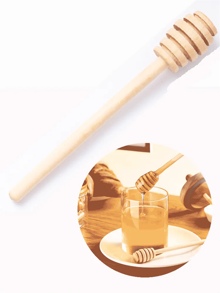 15 cm Wood Honey Dipper Honey Stirrer Coderware Honeycomb Stick Server Bröllopsfest gynnar KDJK2210