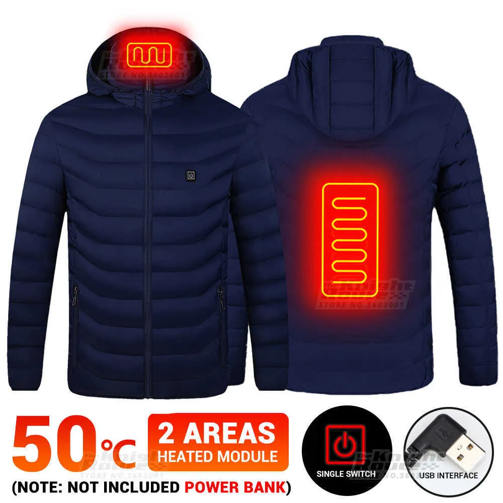 Jackets 8 Areas Electric Heated Jacket Heating USB Thermal Heatable Sports Warm Vest Coat Motorcycle Clothing Ski_voghion.com