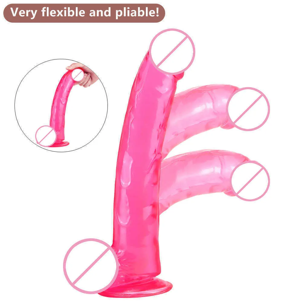 Dildo dong Qualità femminili Strumenti per la masturbazione protesica grossolana e lunga Donne 221006