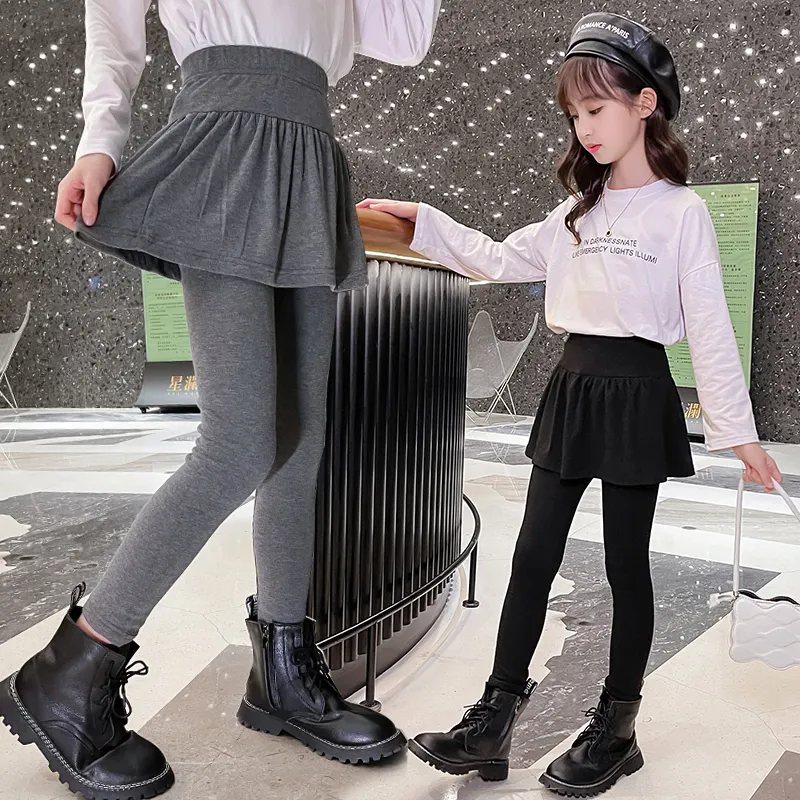 Leggings Medias Chicas Flacas Mezcla de algodón Pantalones para niños  Pantalones de falda para niños pequeños para primavera Otoño Leggins  casuales 6