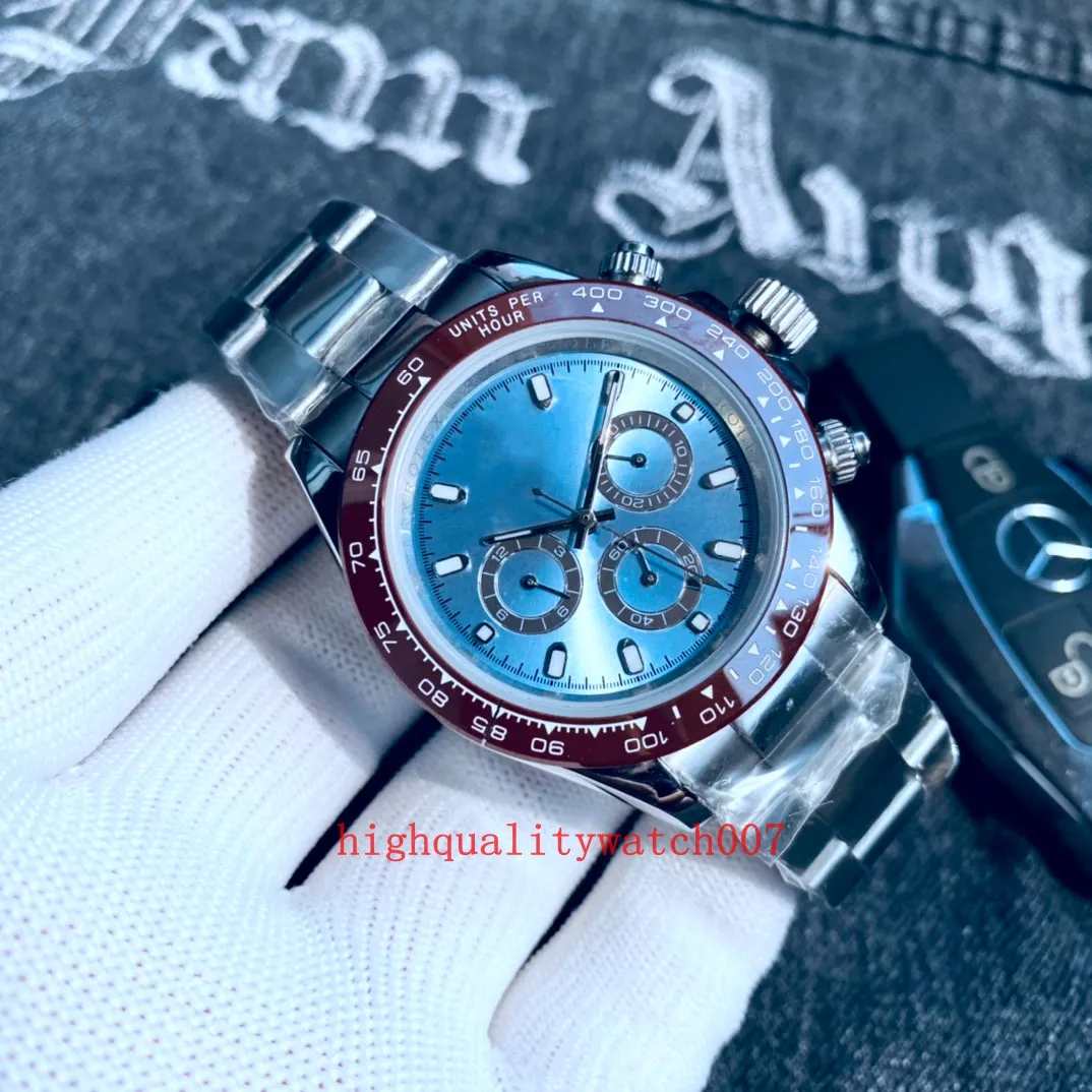 Original Box File high-quality Watch New Version Men's 40mm White Dial 116520 116506 116509 116519 NO Chronograph Automatic 2813 Movement Mens Excellent Watches