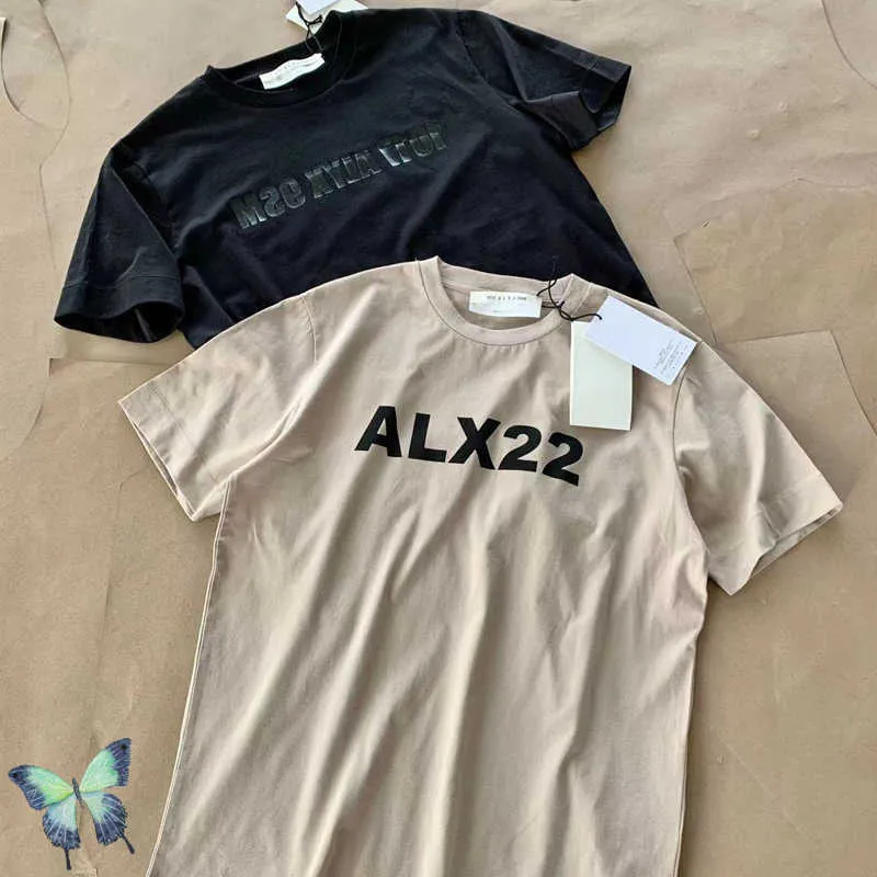 Koszulki mężczyzn 1017 Alyx 9sm 2022 T-shirt ALX22 MĘŻCZYZNA KOBIETA KOBSIze Khaki T Shirt T221006