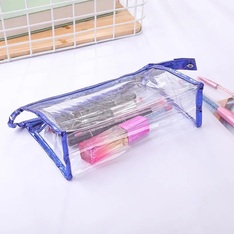 Transparent Cosmetic Bag Female Waterproof Storage Cartoon Portable Travel Bathroom Zipper Organizer Fashion PVC Clear Wash Bag