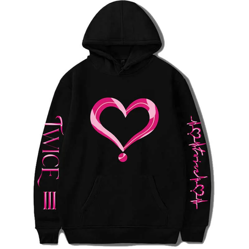 Felpe con cappuccio Felpe con cappuccio Twice Concert 4th World Tour Kpop Felpe con cappuccio Felpa Donna / uomo Inverno Stampato Moda 2022 Nuovo pullover