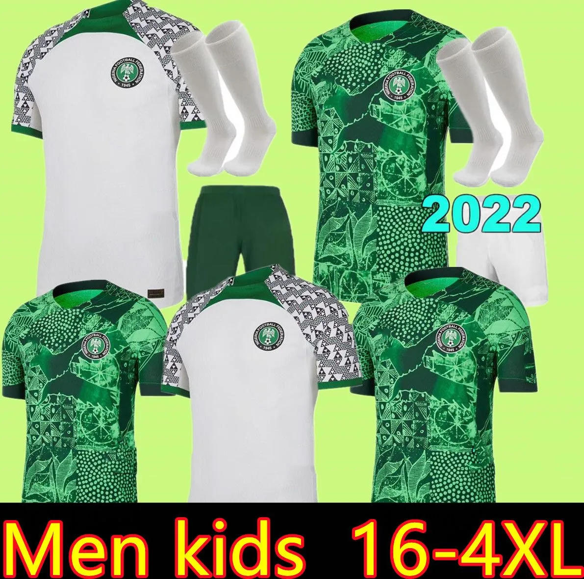 2022 2023 ワールドカップナイジェリア OKOCHA サッカーユニフォームホーム 22 23 アウェイ Okechukwu IGHALO AHMED MUSA Ndidi MIKEL IHEANACHO サッカーシャツメンズキッズ