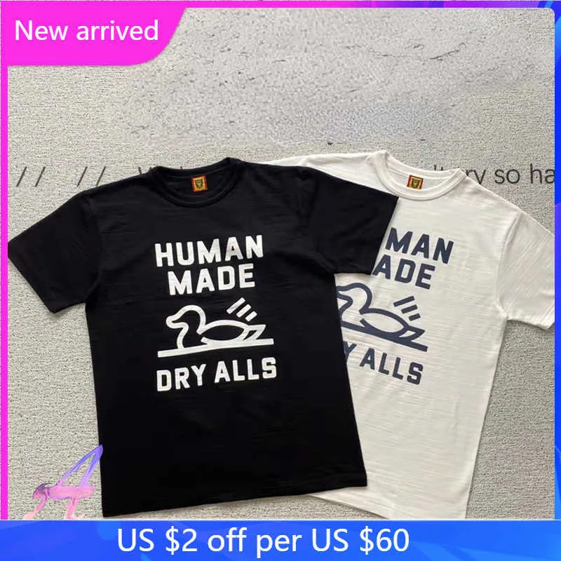 Men's T-Shirts Human Made T-shirts for Women Best Quality Oversized T Shirt Duck Printing Short Sleeves Men Clothing T221006