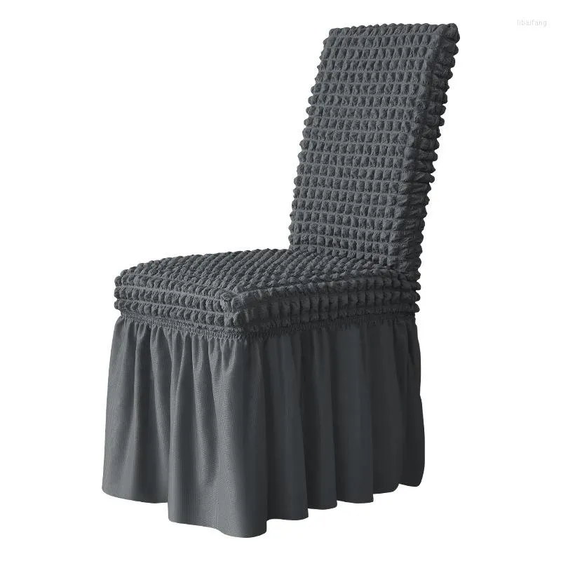 Pokrywa krzesełka Okładka seercker spódnica do jadalni Spandex Elastic 3D Housse de Chaise