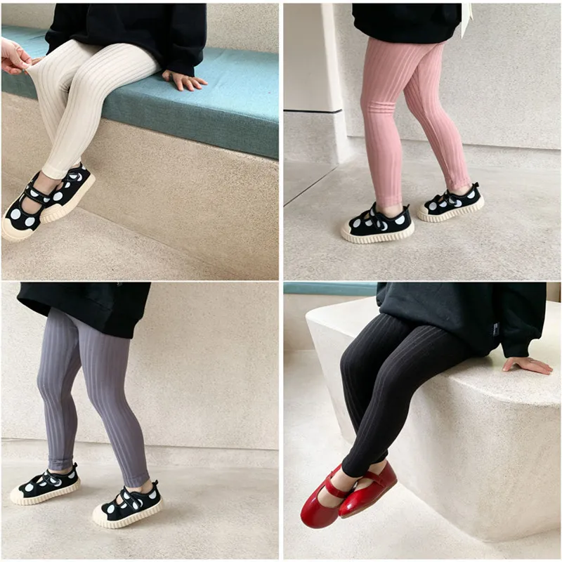 Leggings Tights deer jonmi Spring Korean Style Baby Girls Elastic Solid Color Toddlers Kids Skinny Pants Children Trousers 221006
