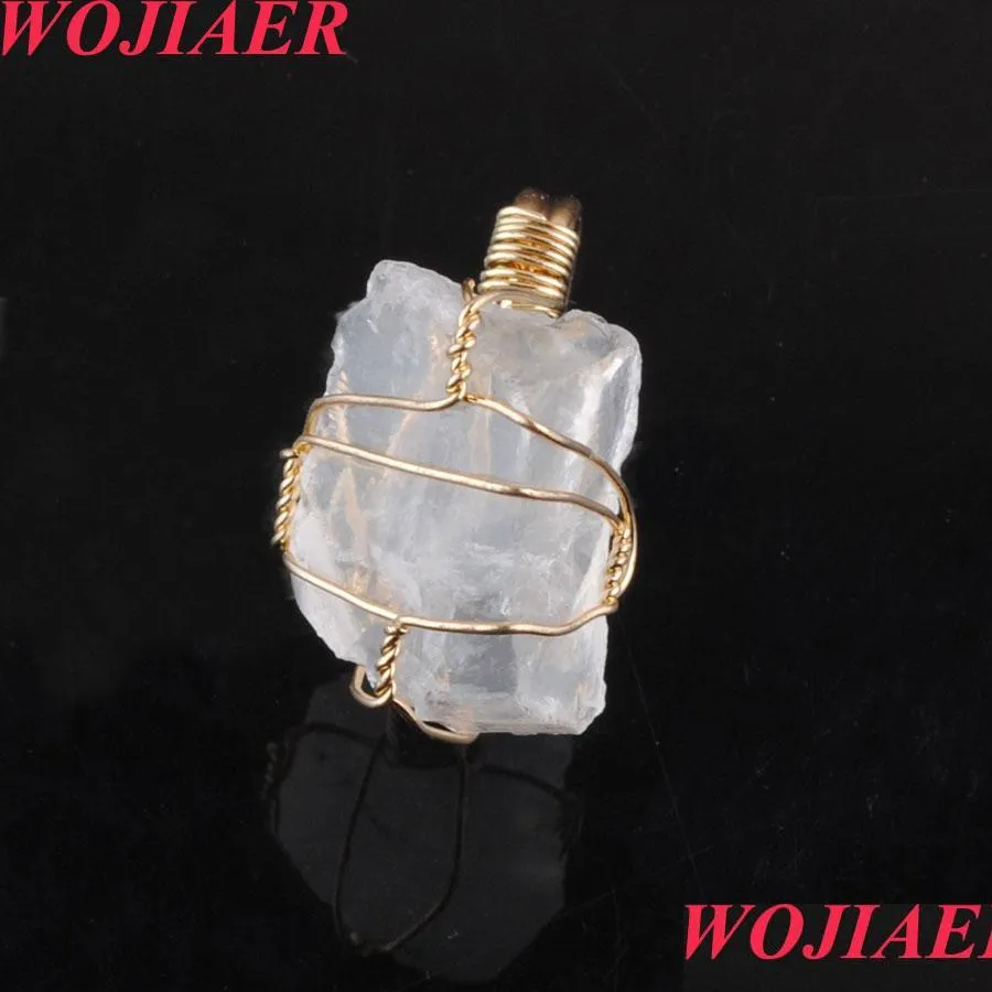 Anel de solitário Irregar Wire Wrap Rings Ajusta Ajuste Ringas de Cristal de Pedra Fluorita Naturais para Mulheres Casamento Bdejewelry Dhrzd