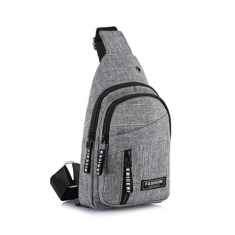 HBP Chest bag mens ins super hot men's bags student messenger bag one shoulder backpack leisure fashion brand diagonal canvas baog