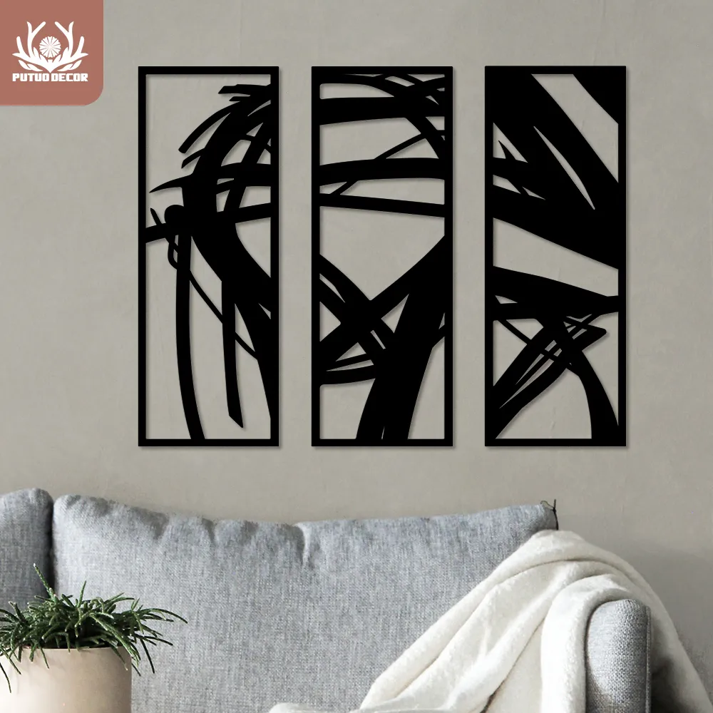 Paintings Putuo Decor Wooden Wall Art Decoration Individual Abstract Composite Modern Design Sculpture Hang for Living Room Office Dining 221006