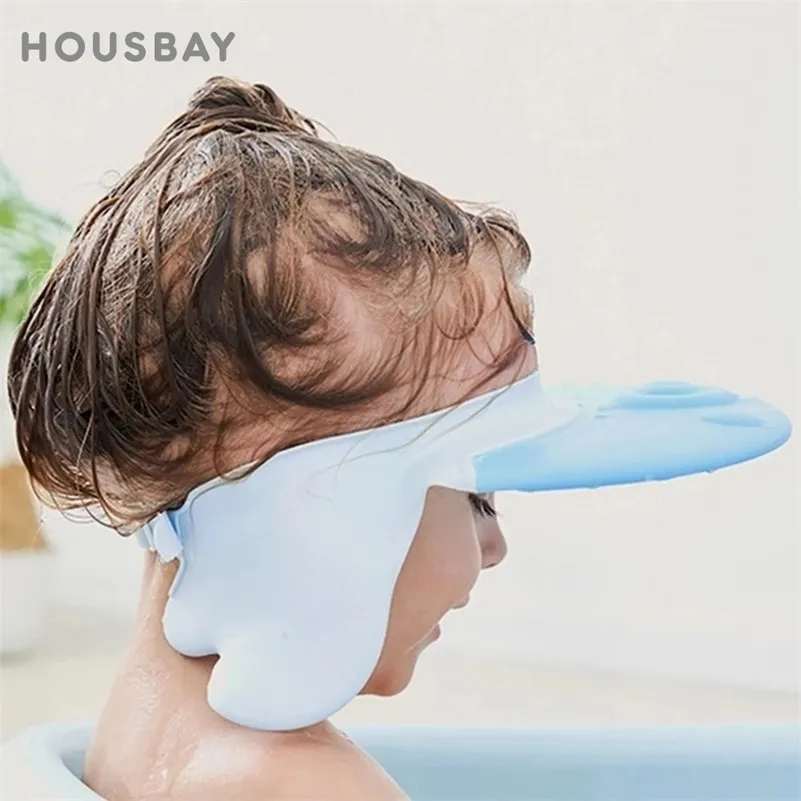 Douchekappen shampoo cap verstelbare washoed voor geboren baby oorbescherming kinderen badvisor hoofdomslag schattig octopus schild 221006