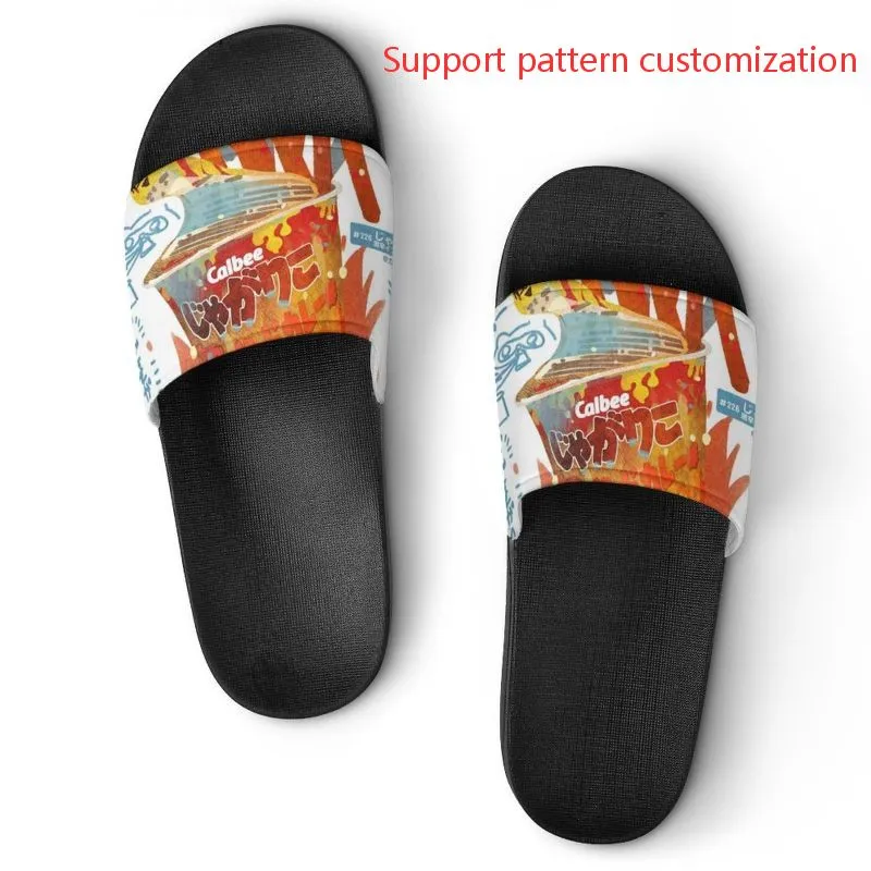 Gai sapatos personalizados diy suporte padrão personalização chinelos sandálias slide das mulheres dos homens triplo preto tênis esportivos ao ar livre