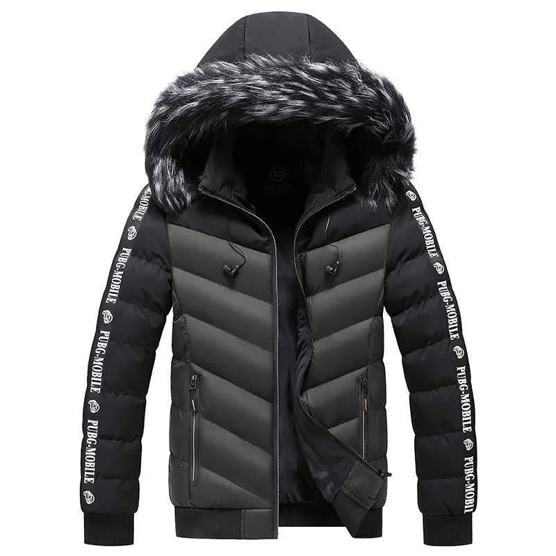 Herrarna ner parkas vinter korta parka päls herr kappa mäns koreansk stil trendig stilig vindtät vinter parka mens kappa med huva t221006