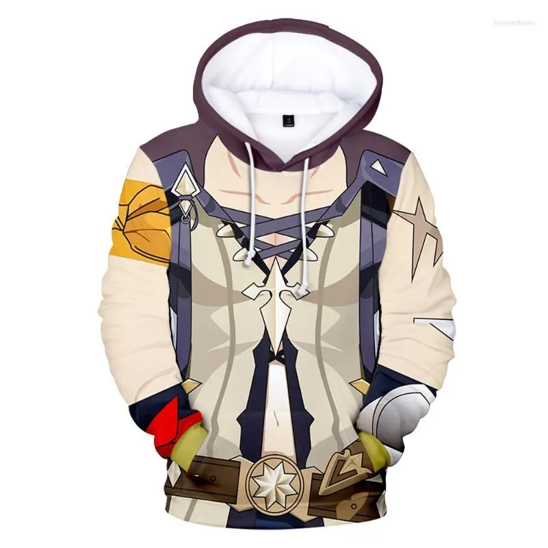 メンズフーディーズメンズスウェットシャツgenshin-sudadera con capucha y logo impreso en 3d para hombre mujer ropa de cosplay harajuku