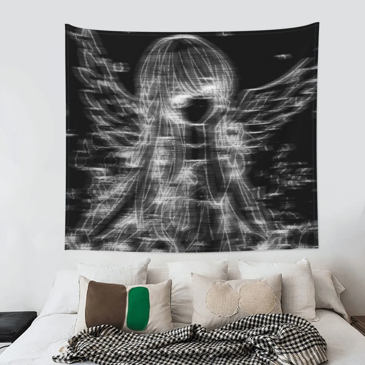 Tapestries Goth Anime Aesthetic Tapestry Hippie Fabric Wall Hanging Decor Curtain Witchcraft Filt 221006