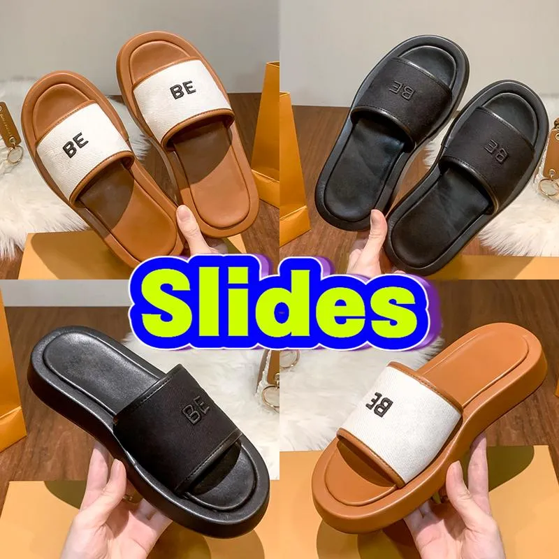 Womens chinelos plataforma slides designer mulheres sandálias de praia bordada lona cordeiro couro moda senhora luxo verão interior ao ar livre com caixa