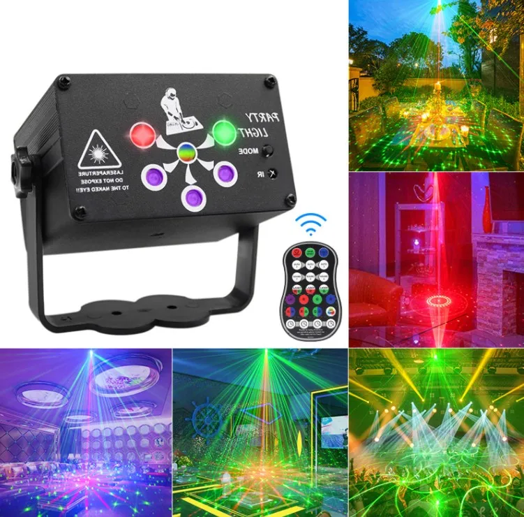 6-hole mini ktv laser lamp lighting usb Christmas starry sky projection lamp stage