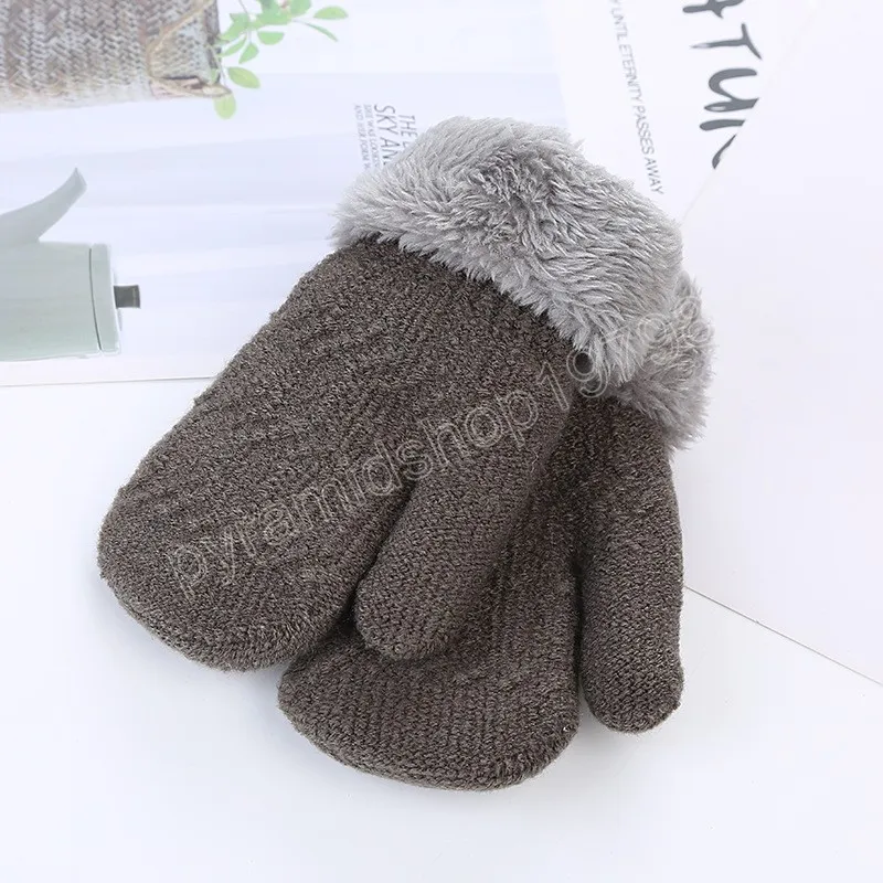 Bébé garçons filles hiver tricoté gants chaud doux corde plein doigt mitaines gants pour nouveau-né enfant en bas âge enfants accessoires 0-3 ans