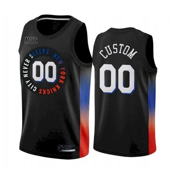 Camisas de basquete personalizadas masculinas, femininas e juvenis New York''Knicks''2 Miles McBride 3 Trevor Keels 6 Quentin Grimes 17 Svi Mykhailiuk 44 Feron Hunt Jersey