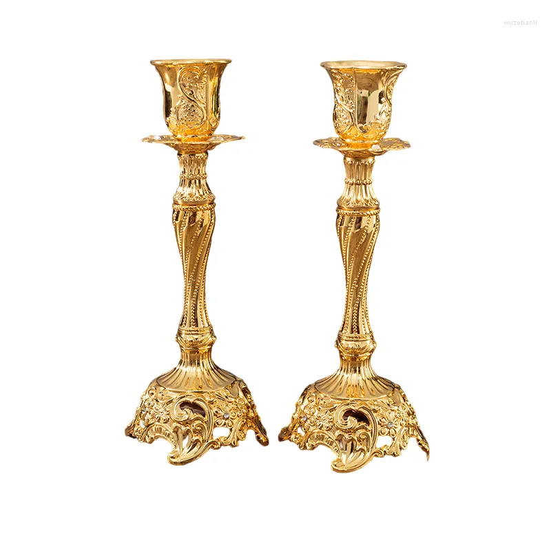 Candle Holders Nordic Holder One Pair Candelabra Wedding Home Decor Candlestick Retro Gold/Silver