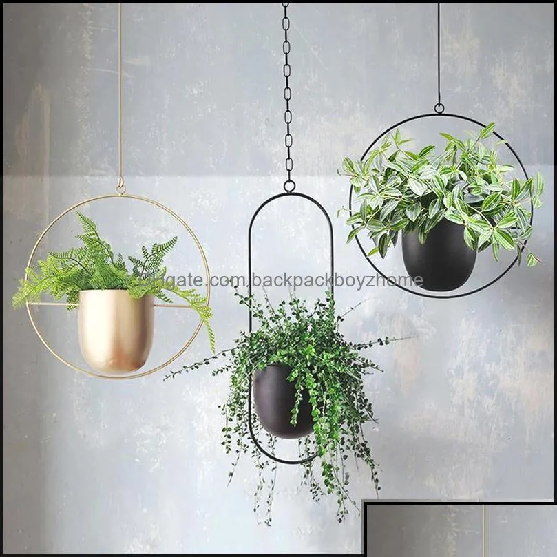 GreenGrove Hanging Basket Stylish Metal Plant Hanger For Floral