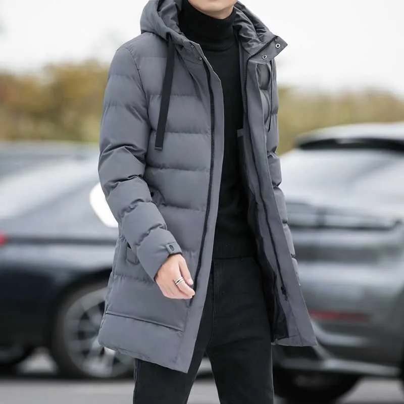 Thick And Warm Mens Thigh Length Parka With Stand Collar Solid Color Winter Coat For Women And Men Fashionable 8XL M G220930 From Us alabama 27.07 DHgate.Com