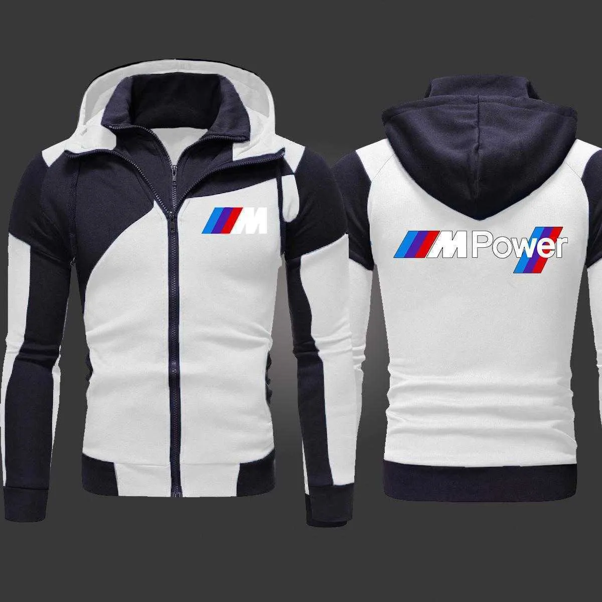 2023 Bmw m Power Mens Fashion Outwear Jacket Zipper Hooded High Quality Hoody Harajuku Athletic Wear Casual Hoodies S 3xl