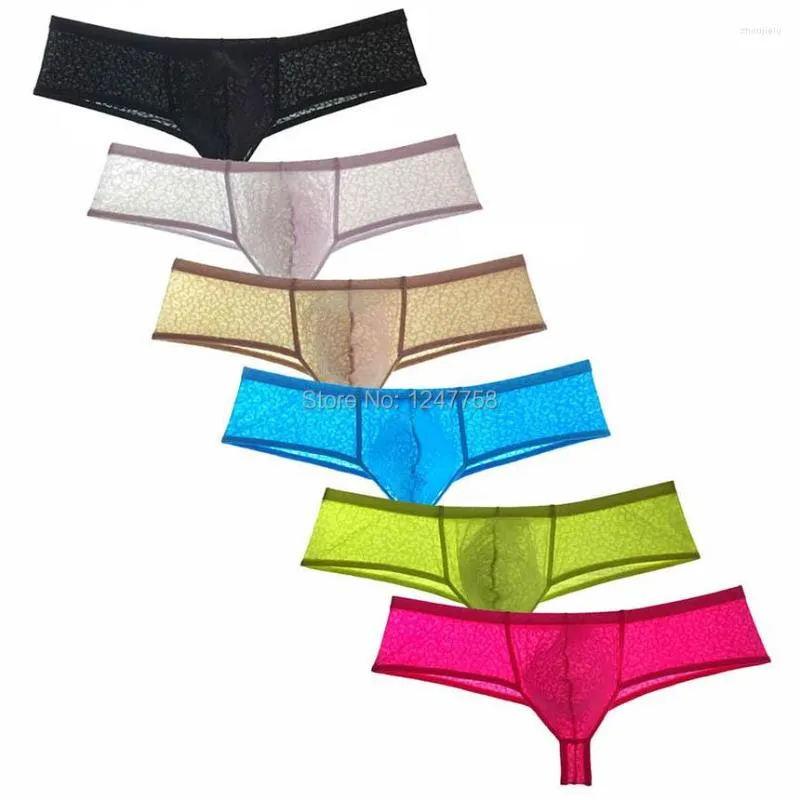 Onderbroek mannen semi-doorzichtige ondergoed mannelijke comfortabele pouch bokser bokserki Braziliaanse bikini trunks sexy shorts