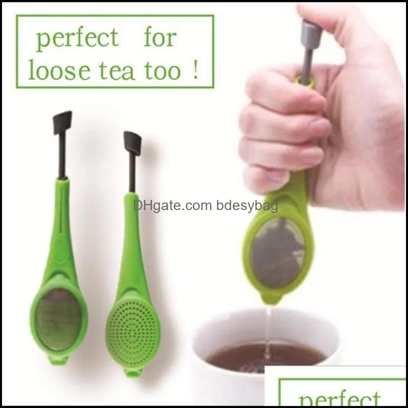 Tea Tools Infuser Gadget Measure Swirl Steep Stir & Press Plastic Strainer Dining Drinkware