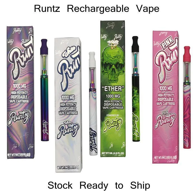 RUNTYZ PAPE DISPOSI￁VEL VAPE E Cigarro de 240mAh Bateria de 1,0 ml de cartucho vazio Caixas magn￩ticas de ￳leo espesso de vaporizador de ￳leo grosso recarreg￡vel