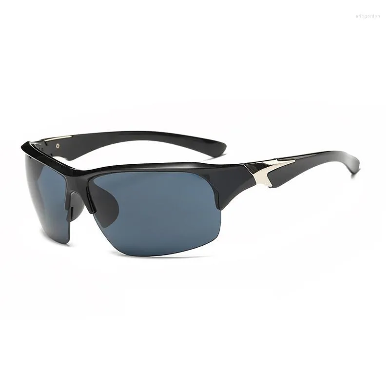 النظارات الشمسية الرياضة الرجال والنساء مصمم العلامة التجارية القيادة في الهواء الطلق السياحة الرياضية نظارات الزجاج الأمامي رؤية ليلية UV400