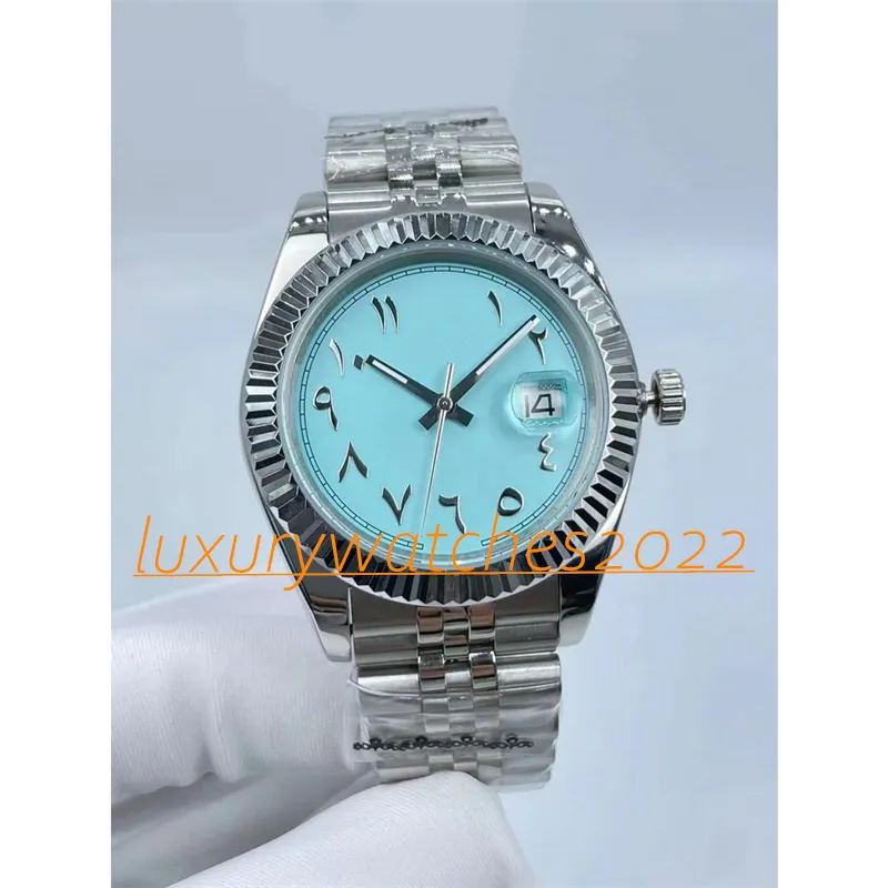 Mentises pour hommes Mint Blue Dial Daydate 41 mm Ice Automatique Mouvement mécanique MOT FACTOIRE ACIER SAPHIRE SAPPHIRE VERRE PRÉSIDENT