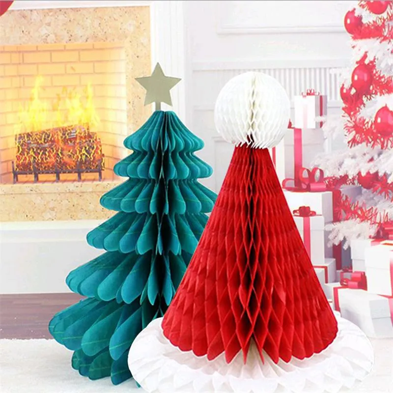 Decoração de Natal decoração favo de mel árvore pendente de Papai Noel Shape atmosfera