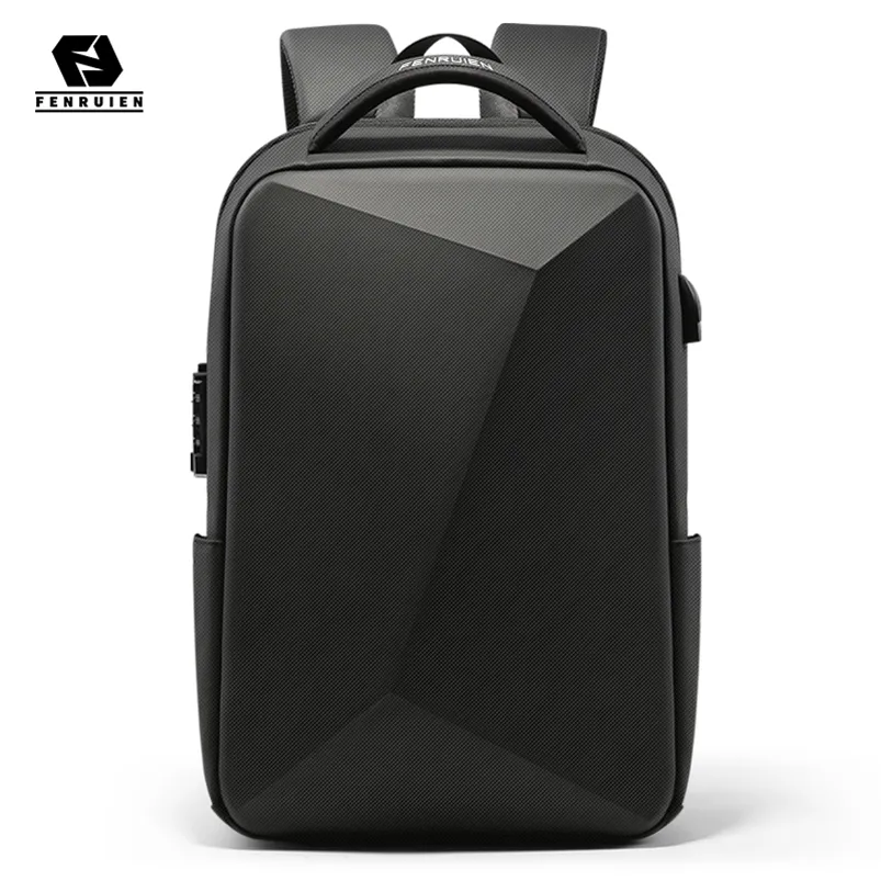 Okul çantaları fenruien marka dizüstü bilgisayar sırt çantası antithefeft su geçirmez okul sırt çantaları usb şarj erkekler iş seyahat çantası sırt çantası tasarımı 221006