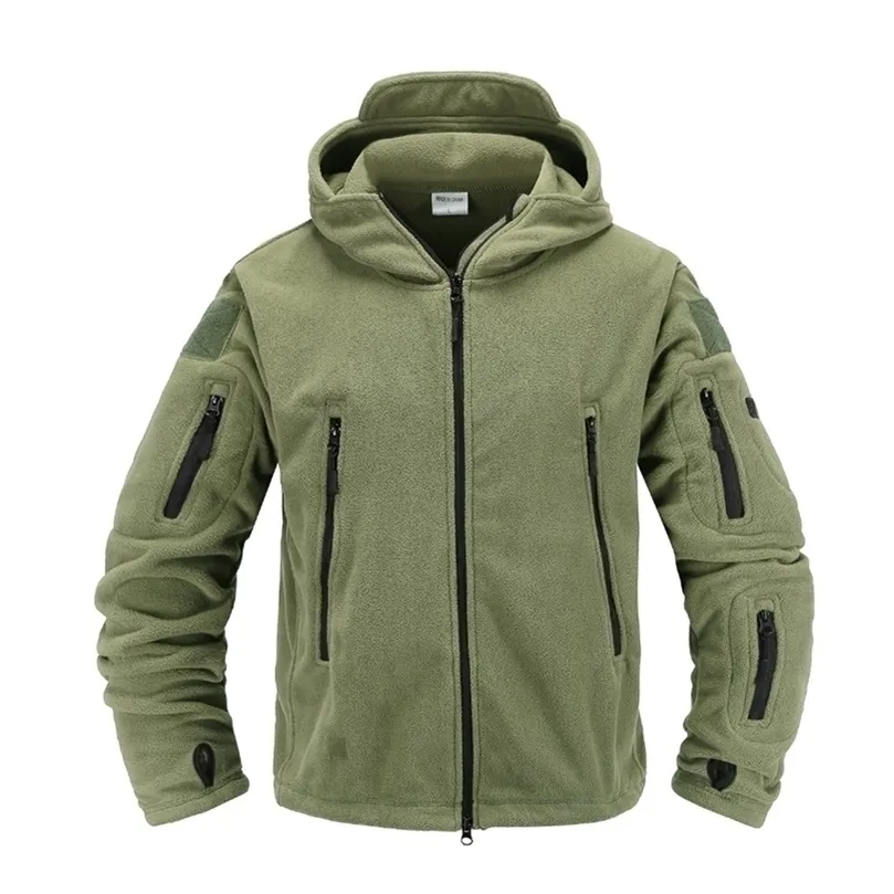 Herenjacks Tactische fleece jas Militair uniform Soft Shell Casual capuchon Jacket Men Thermal Army Clothing 221006
