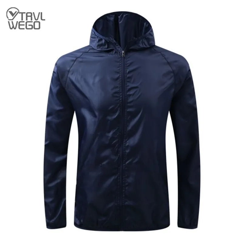 Jackets masculinos TRVLWEGO Campo de camping esporte Casaco de chuva Anti-UV Ultralight à prova d'água Bike Bicycle Windbreaker ao ar livre Homens 221007