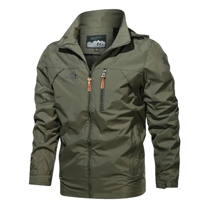 Giacche da uomo Primavera Autunno Giacca da uomo casual Giacca impermeabile Pelle di squalo militare Soft Shell Giacca da esterno Moda Giacca a vento Cappotto impermeabile da uomo 221006