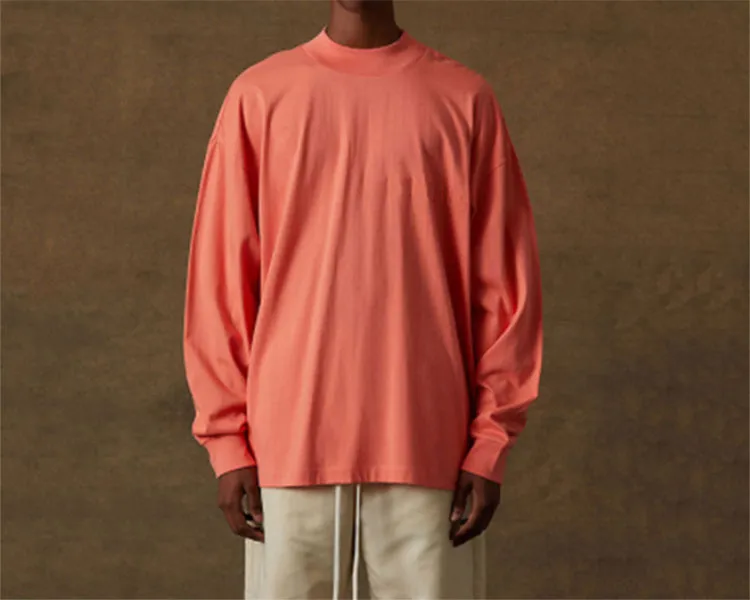 22fw flockad tryckt t -shirt tee enkel design långärmad kvinnor herr mode tshirts
