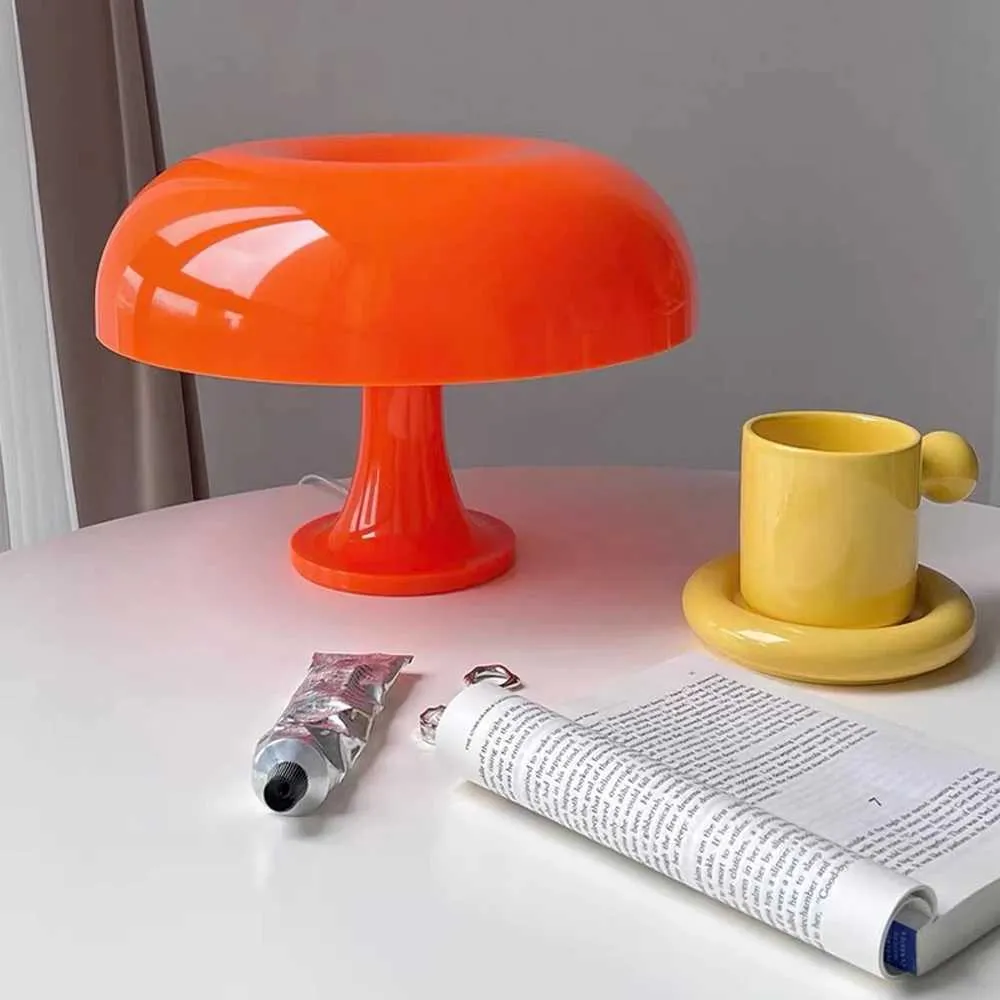 Oranje Deense Paddestoel Tafelornament Licht voor Slaapkamer Interieur Bureau Bedlampjes Decoratie Verlichting 10082139