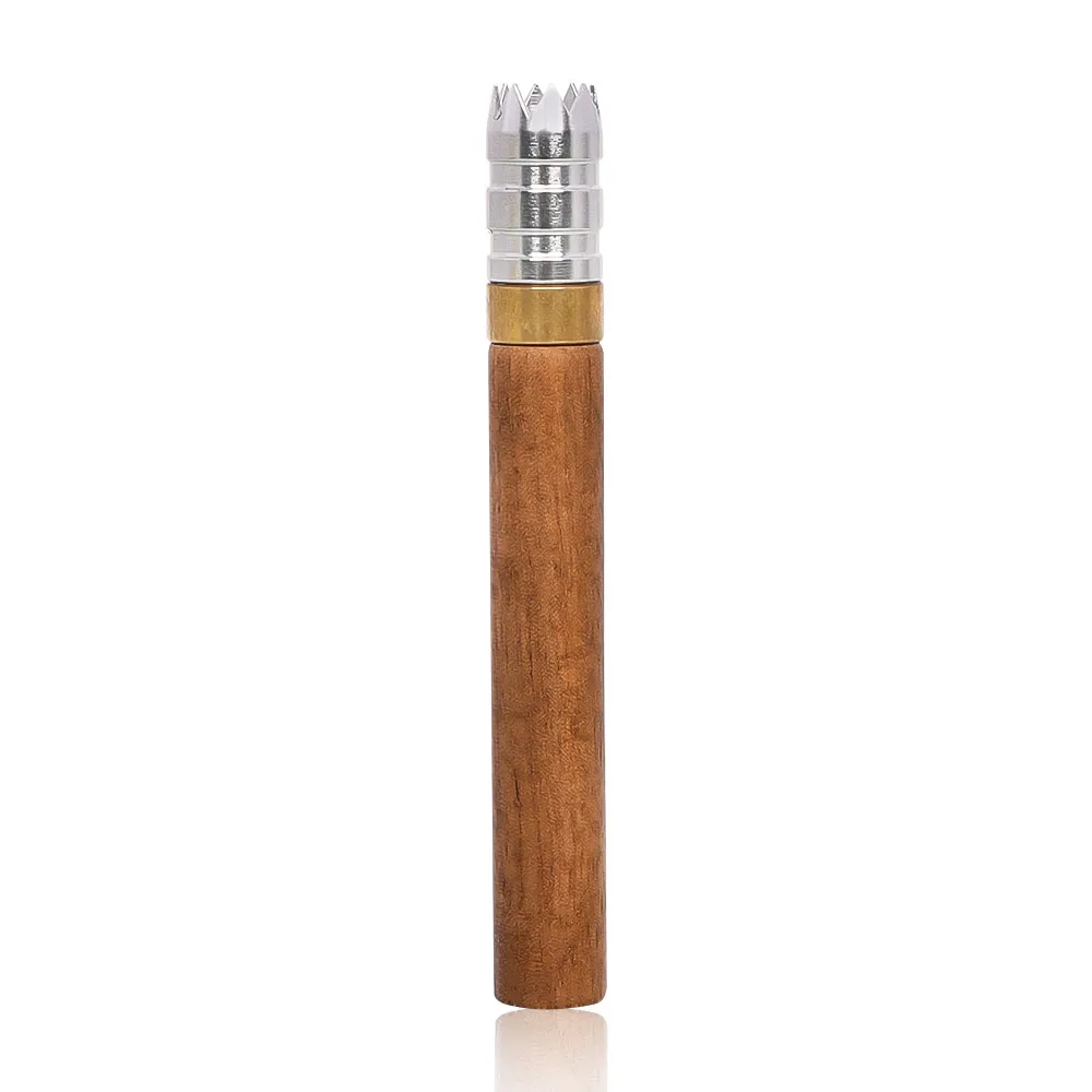 Cadeaux de tuyau de tabac de tuyaux en bois en métal portatifs de 78mm pour des accessoires de tabagisme d'hommes